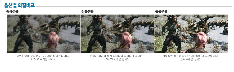스카이림PC 옵션별 화질비교